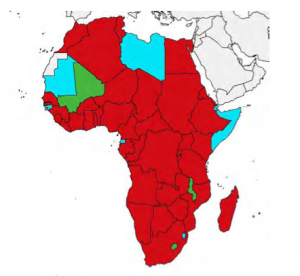 African Countries with SIM Card Registration Requirement (Courtesy: Martin and Donovan)